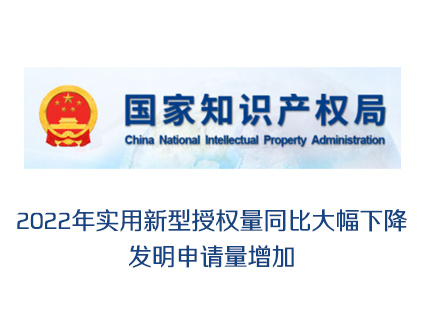 2022年实用新型授权量同比大幅下降，发明申请量增加