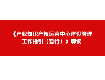 《产业知识产权运营中心建设管理工作指引（暂行）》解读
